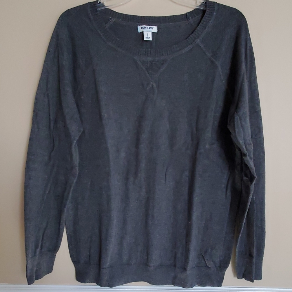 Gray crewneck sweater